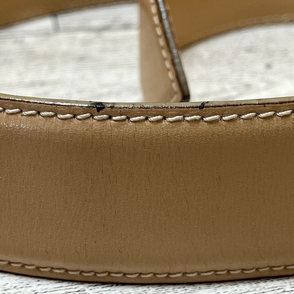 Vintage By PALOMA PICASSO Gold/Cream Genuine Leather Italian 75cm/Medium - Picture 4 of 7